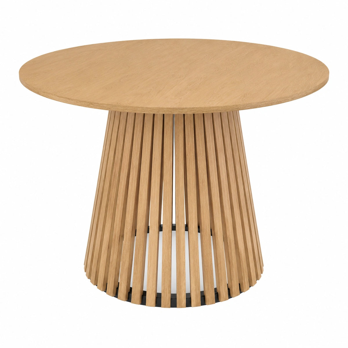 Tavolo Rotondo 6 Persone con Gambe in Legno, Diametro 110 cm