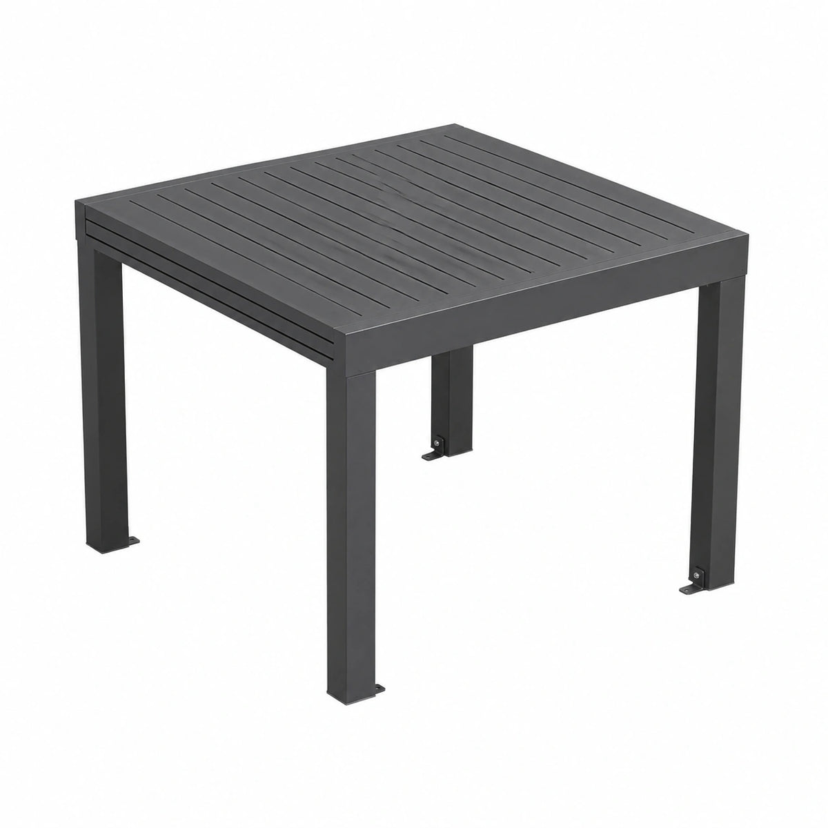 Tavolo Pranzo Allungabile in Alluminio 80x80cm, Resistente e Versatile per Esterni
