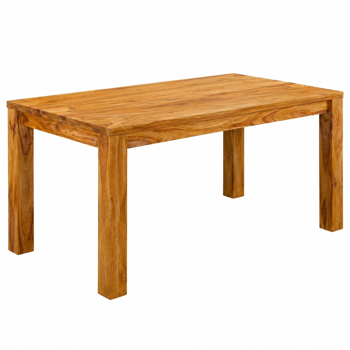 Tavolo da Pranzo in Legno di Sheesham Oliato 80x80x76 cm