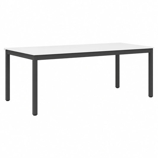 Tavolo da Pranzo Moderno in Pino Bianco 200x100x75 cm, Design Contemporaneo Minimalista