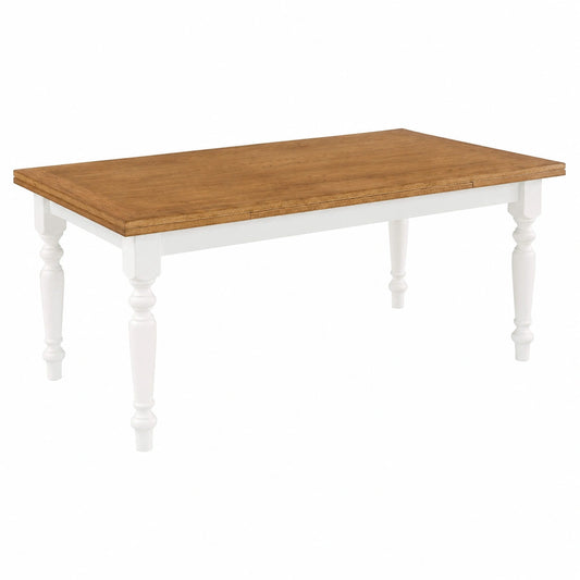 Tavolo da Pranzo Moderno Estensibile in Rovere e Bianco 85x160/200/240 cm