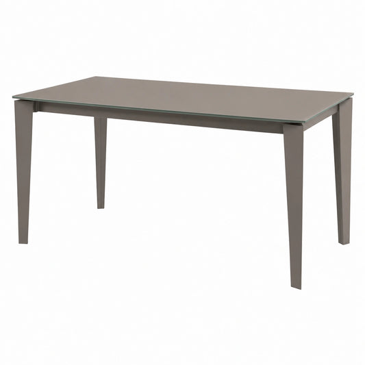 Tavolo da Pranzo Allungabile Moderno Milani Home, 90x140/220, Colore Tortora