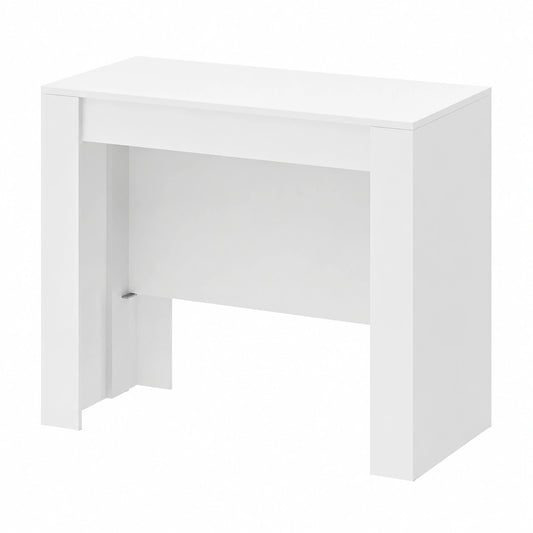 Tavolo Consolle Osseo Plus Estensibile 3m, Spaziose 14 Posti, Design Moderno Elegante, Per Casa e Ufficio, Bianco Lucido