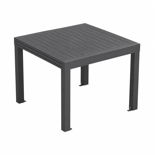 Tavolo Pranzo Allungabile in Alluminio 80x80cm, Resistente e Versatile per Esterni
