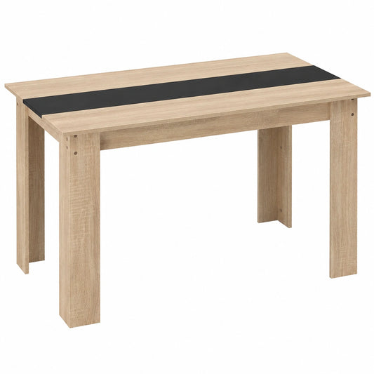 Tavolo da Pranzo Rettangolare in Legno Nero per 4-6 Persone, Design Moderno
