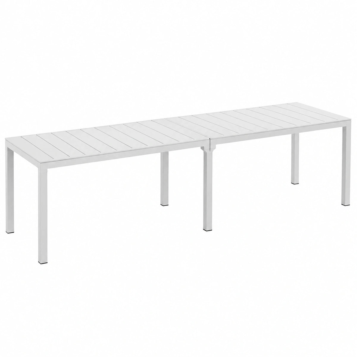 Tomaino - Tavolo Estensibile in Plastica per Esterno, 4-12 Persone - Adatto per Giardino, Terrazza o Balcone - Bianco