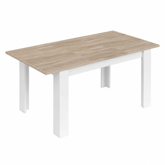 Tavolo Allungabile 13Casa Vanilla A9 in Rovere e Bianco, 140x90x78 cm