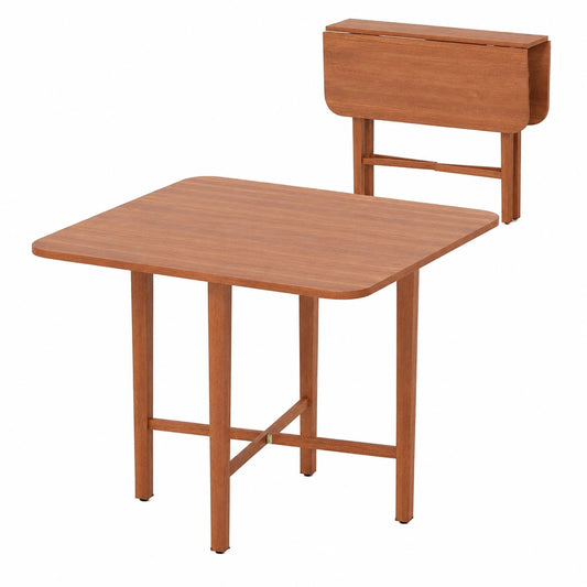 Tavolo Pieghevole in Legno Noce 90x90 cm per 2-4 Persone, Ideale per Cucina e Soggiorno